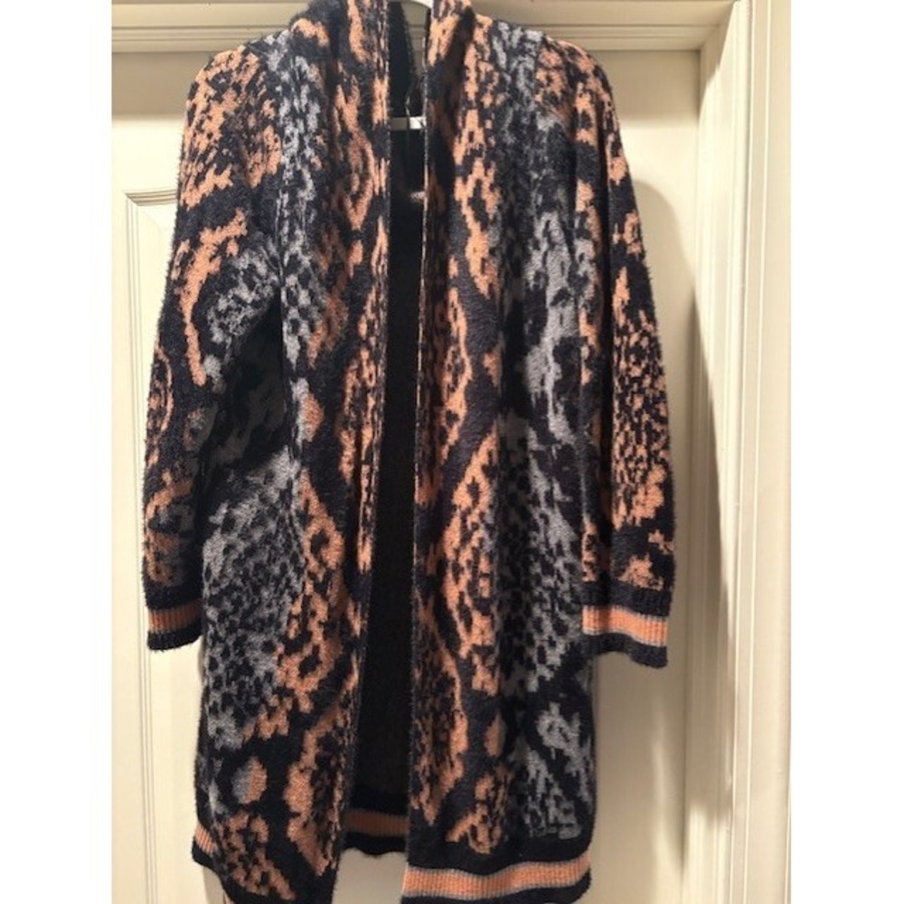 Christine Phillipë Mohair Blend Long Open Cardigan Sweater Size X-Large